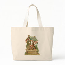 Easter Bunny Roadside Egg Stand Canvas Bags
