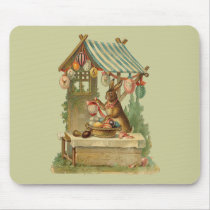 Easter Bunny Roadside Egg Stand Mouse Mat