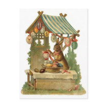 Easter Bunny Roadside Egg Stand Postcard