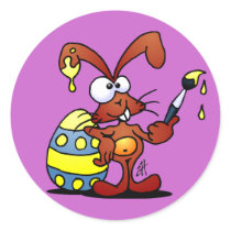 Easter Bunny Round Sticker