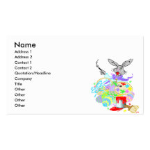 easter bunny the artist business cards