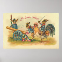 Easter Bunny War Poster