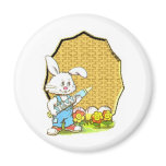 Easter bunny with crayon refrigerator magnet