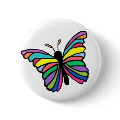 Easter butterfly button by marcya7