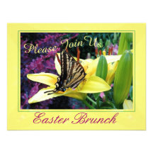 Easter Butterfly Party Invitation