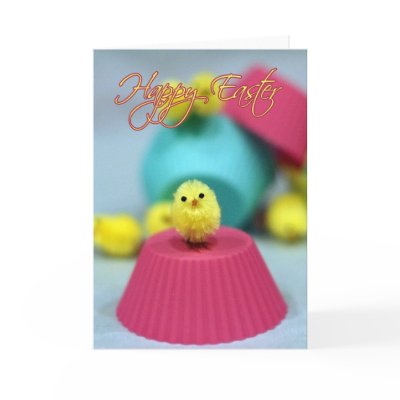 Easter Card Fuzzy Chick by moonlake