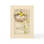 Easter - Chick & Eggs Up a Tree - Antique Postcard