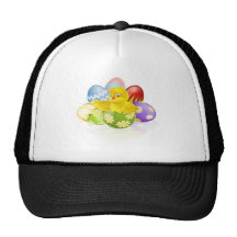 Easter chick in egg hats