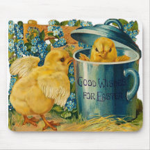 Easter chicks at play mouse pads