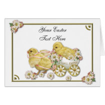 Easter Chicks Customizable Greeting Card cards