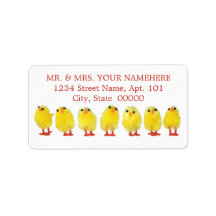 Easter Chicks Labels