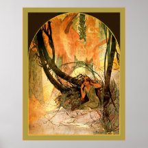 Easter Chimes Awaken Nature ~ Alphonse Mucha Poster