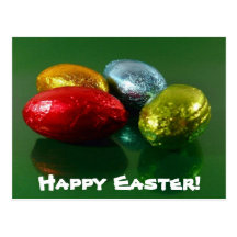 Easter Chocolate Candy Postcard