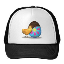 Easter Chocolate Egg and Chick Trucker Hats