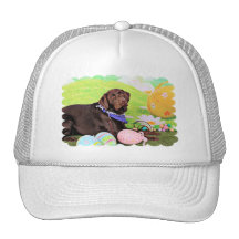 Easter - Chocolate Labrador - Hershey Hat