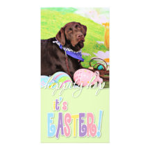 Easter - Chocolate Labrador - Hershey Photo Card