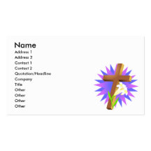 easter cross and lily design business card templates