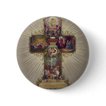 Easter Cross Button