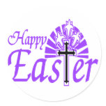 Easter Cross Round Stickers