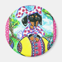 Easter Dachshund Fridge Magnet