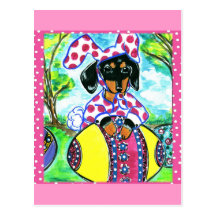 Easter Dachshund Post Cards