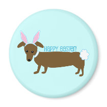 Easter Doggie Refrigerator Magnets