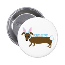 Easter Doggie Pinback Button