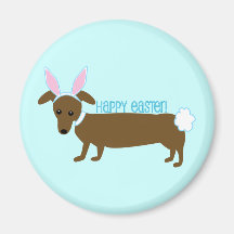 Easter Doggie Refrigerator Magnets