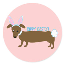 Easter Doggie Round Sticker