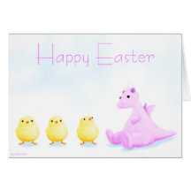 Easter dragon card
