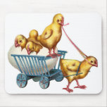 easter egg and baby chicks mousepads