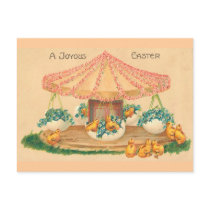 Easter Egg Carousel Postcard
