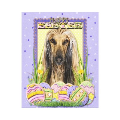Easter Egg Cookies - Afghan Stretched Canvas Print by FrankzPawPrintz