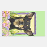 Easter Egg Cookies - Australian Kelpie Rectangular Sticker