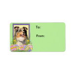 Easter Egg Cookies - Australian Shepherd Address Label