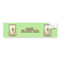 Easter Egg Cookies - Bichon Frise Bumper Sticker