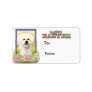 Easter Egg Cookies - Bichon Frise Personalized Address Labels