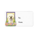 Easter Egg Cookies - Bichon Frise Personalized Address Label