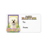 Easter Egg Cookies - Bichon Frise Address Label