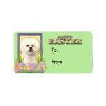 Easter Egg Cookies - Bichon Frise Personalized Address Labels