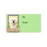 Easter Egg Cookies - Bichon Frise Personalized Address Label