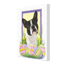 Easter Egg Cookies - Boston Terrier Canvas Prints