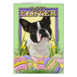 Easter Egg Cookies - Boston Terrier Greeting Card