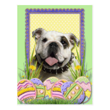 Easter Egg Cookies - Bulldog Postcard