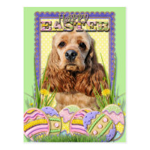 Easter Egg Cookies - Cocker Spaniel Post Card