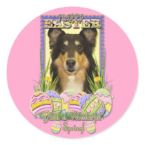 Easter Egg Cookies - Collie Round Stickers