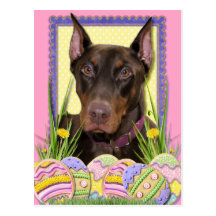 Easter Egg Cookies - Doberman Post Card