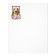 Easter Egg Cookies - Golden Retriever - Corona Personalized Letterhead