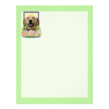 Easter Egg Cookies - Golden Retriever Letterhead Template