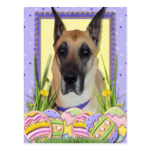 Easter Egg Cookies - Great Dane - Fawn Post Card